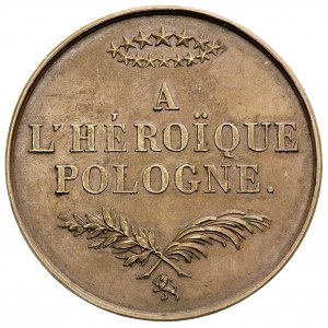 \Bohaterskiej Polsce\- medal autorstwa Barre’a wybity ...