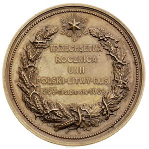 300-lecie unii Polski, Litwy i Rusi- medal, autorstwa T...