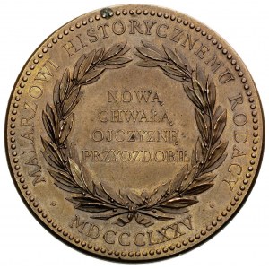 Jan Matejko-medal autorstwa Barre’a 1875 r., Aw: Popier...