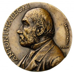 Antoni Małecki- medal autorstwa Lewandowskiego 1901 r.,...