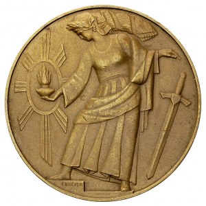 10-lecie odzyskania wolności- medal autorstwa T. Breyer...