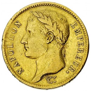 40 franków 1811 A, Paryż, Fr. 509, złoto 12.73 g