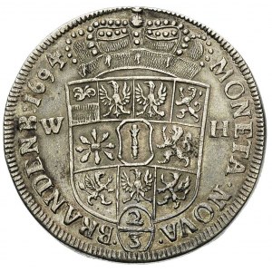 Fryderyk III 1688-1701, 2/3 talara (gulden) 1694, Emmer...