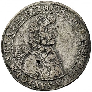 Jan Jerzy II 1656-1680, 1/3 talara dla Łużyc 1666, Budz...