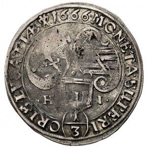 Jan Jerzy II 1656-1680, 1/3 talara dla Łużyc 1667, Budz...