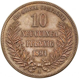 10 fenigów 1894 A, Berlin, J. 703, rzadkie, ładnie zach...