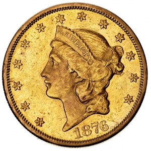 20 dolarów 1876 CC, Carson City, Fr. 176, złoto 33,42 g