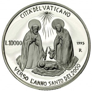 zestaw monet okolicznościowych 10.000 lirów, 1995, Rzym...
