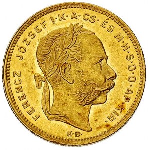 20 franków = 8 forintów 1873 KB, Krzemnica, Fr. 242, zł...