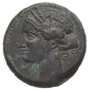 ZEUGITANA, Kartagina, AE 25, 250-200 r. pne, Aw: Głowa ...