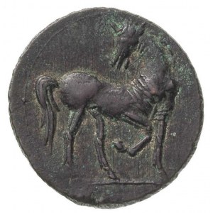 ZEUGITANA, Kartagina, AE 25, 250-200 r. pne, Aw: Głowa ...