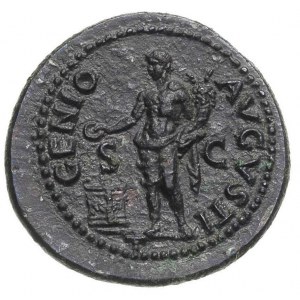 Neron 54-68, as, Aw: Popiersie w prawo i napis, Rw: Gen...