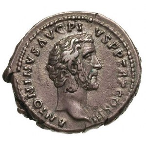 Antonin Pius 138-161 denar, Aw: Popiersie w prawo i nap...