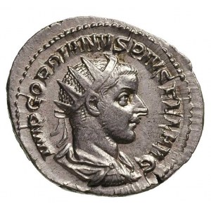 Gordian III 238-244, antoninian, Aw: Popiersie w prawo ...