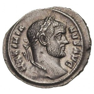 Maksymian 286-305, argenteus, Rzym, Aw: Popiersie w pra...