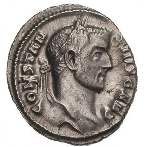 Konstancjusz I 293-306, argenteus, Rzym,  Aw: Popiersie...