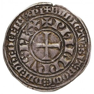 Filip III 1270-1285, grosz turoński, Aw: Krzyż i napis ...