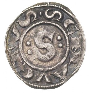 Siena- republika, grosz przed 1250, Aw: Litera S, po bo...