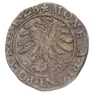 grosz 1528, Kraków, patyna