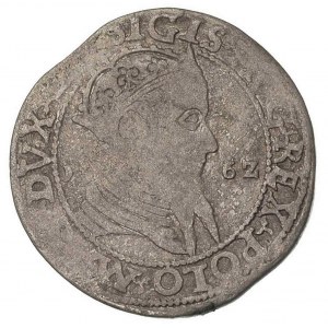 trojak 1562, Wilno, odmiana z popiersiem króla, ze sreb...