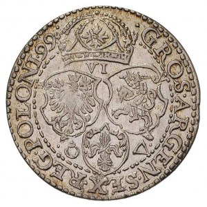 szóstak 1599, Malbork, odmiana z małą głową króla, ładn...