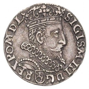 trojak 1602, Kraków, odwrócona cyfra 2 w dacie, patyna
