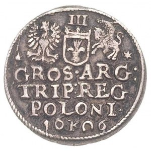 trojak 1606, Kraków, T. 4, rzadki, patyna