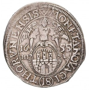 ort 1655, Toruń, T. 2, moneta wybita nieznacznie uszkod...