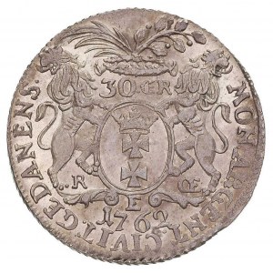 złotówka (30 groszy) 1762, Gdańsk, bardzo ładnie zachow...