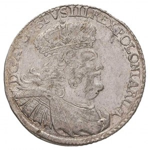 dwuzłotówka (8 groszy) 1753, odmiana z bardzo dużymi li...