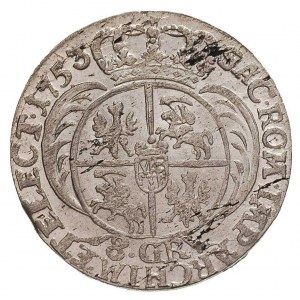 dwuzłotówka (8 groszy) 1753, odmiana z małymi literami ...