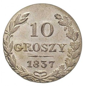 10 groszy 1837, Warszawa, odmiana ze świętym Jerzym w p...