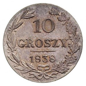 10 groszy 1837, Warszawa, odmiana ze świętym Jerzym bez...