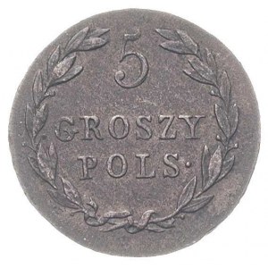 5 groszy 1818, Warszawa, Plage 113, Bitkin 856, patyna