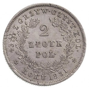 2 złote 1831, Warszawa, Plage 273, minimalnie justowane