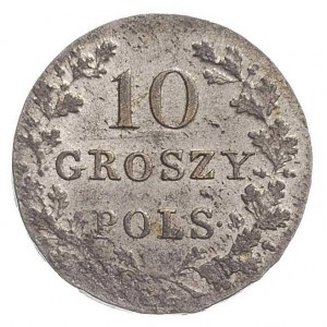 10 groszy 1831, Warszawa, łapy Orła proste i duże liter...