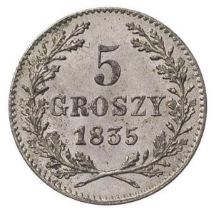 5 groszy 1835, Wiedeń, Plage 296, wyśmienity stan zacho...