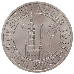 10 guldenów 1935, Berlin, Ratusz Gdański, Parchimowicz ...