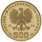 komplet monet 500 złotych 1976, Warszawa, Tadeusz Kości...