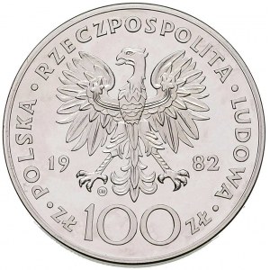 100 złotych 1982, Szwajcaria, Jan Paweł II, Parchimowic...