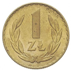 1 złoty 1949, na rewersie wklęsły napis PRÓBA, Parchimo...