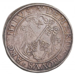 talar (18 ferdingów) 1574/3, Ryga, Aw: Herb miasta i na...