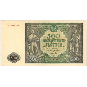 500 złotych 15.01.1946, seria D, Miłczak 121a