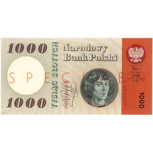 1000 złotych 29.10.1965, seria A 0000000, SPECIMEN, Mił...