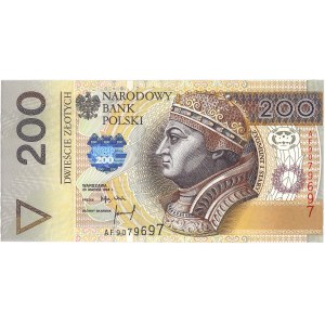 200 złotych 25.03.1994, seria AF, Miłczak 200a, banknot...