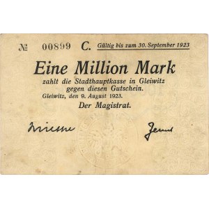 Gliwice (Gleiwitz), 1.000.000 marek 9.08.1923, Keller 1...