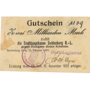 Zawidów (Seidenberg), 2 miliardy marek 25.10.1923, Kell...