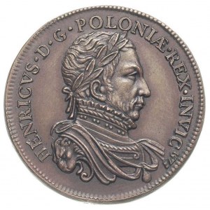 Henryk Walezy, medal 1573, Aw: Popiersie w zbroi i płas...