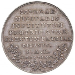 założenie Szkoły Rycerskiej w Warszawie 1766- medal aut...