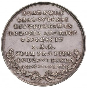 dar królewski dla Akademii Krakowskiej- medal autorstwa...